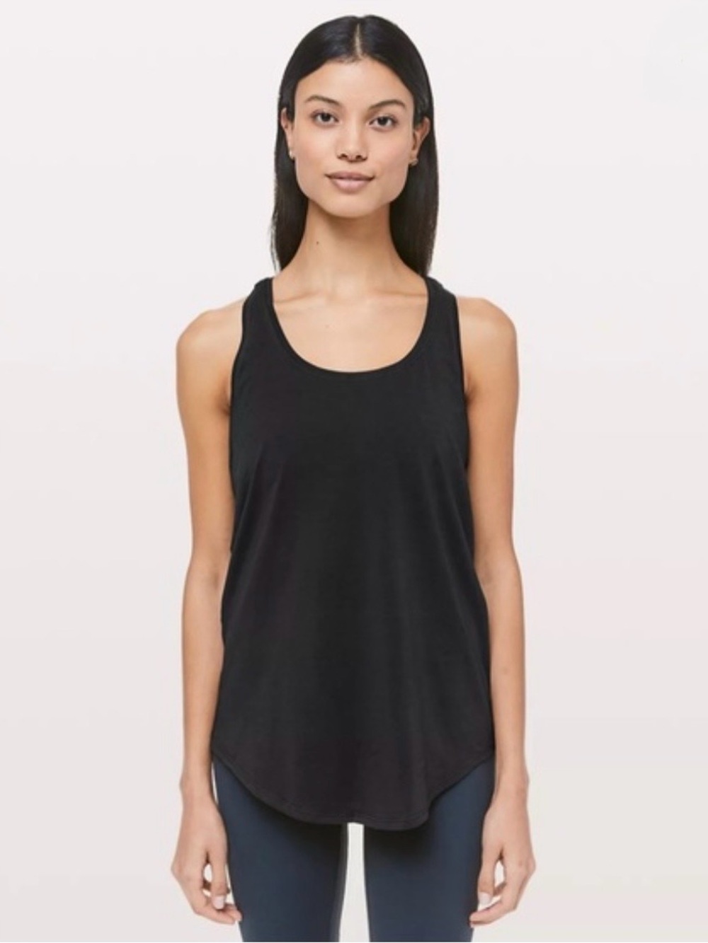 Lululemon Black Pleated Back Love Tank Top Size 4 - Picture 2 of 9